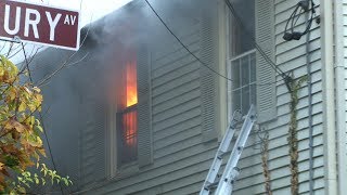 Fatal house fire in Woonsocket RI with evacuation tones [upl. by Sherborne87]