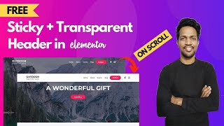 FREE How to Create Transparent Sticky Header in WordPress with Elementor [upl. by Tavia727]