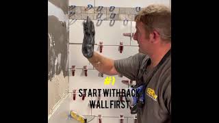 Tile shower wall pro tips [upl. by Bobbie604]