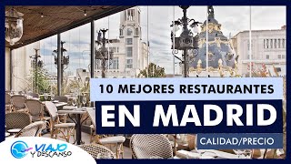 Mejores Restaurantes en MADRID 2023  DONDE COMER CalidadPrecio [upl. by Anairb]