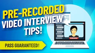 PRERECORDED VIDEO INTERVIEW TIPS Questions amp BRILLIANT ANSWERS [upl. by Medina]