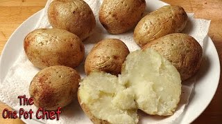 Quick Tips Microwave Baked Potatoes  One Pot Chef [upl. by Preiser874]