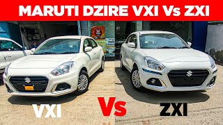 MARUTI DZIRE VXI vs ZXI COMPARISON PRICE amp FEATURESHelps you in choosing Best Variant [upl. by Alexandro]