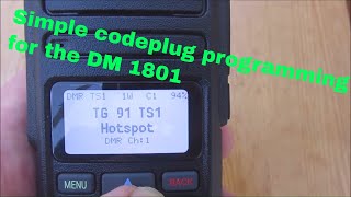 A simple codeplug for the DM 1801 [upl. by Annaes]