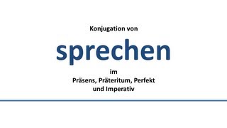 SPRECHEN  Konjugation deutscher VerbenConjugation of German verbs [upl. by Brubaker]