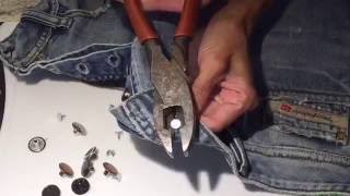 How to Remove Button from Jeans [upl. by Ellehcor]