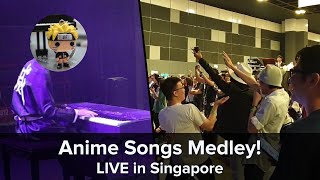 Crowd went crazy Most iconic anime songs in one medley Live in Singapore [upl. by Nytsrik466]