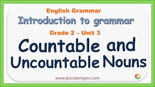 countable and uncountable nouns  grade 2  english grammar  class 2  std 2 [upl. by Leelah]