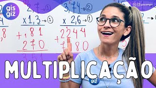 MULTIPLICAÇÃO DE NÚMEROS DECIMAIS  Multiplicação com vírgula \Prof Gis [upl. by Rhiana]