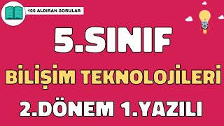 5Sınıf Bilişim Teknolojileri 2Dönem 1Yazılıya Hazırlık Soruları🧑‍🎓💯 yazılı [upl. by Orsino]