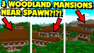 3 WOODLAND MANSIONS Near Spawn  Ultimate Woodland Mansion Seed Minecraft Seed Showcase [upl. by Ris]