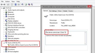 SOLVED Prolific USB to Serial  This Device Cannot Start Code 10 Issue  Problem Solution [upl. by Irisa]