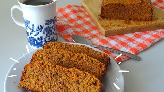 Panqué de zanahoria con harina de avena  Receta Saludable 🥕🍞 [upl. by Rey]