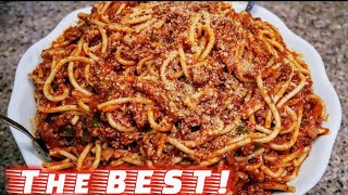 Classic Spaghetti and Meat Sauce  Meat Sauce Recipe  The simple way [upl. by Llewkcor571]