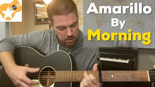 Amarillo By Morning  George Strait  Beginner Guitar Lesson [upl. by Nnylhtak]