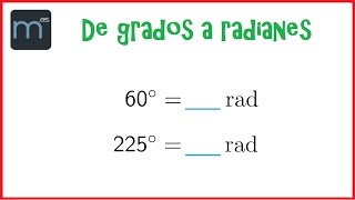 De grados a radianes Secundaria [upl. by Jedediah]