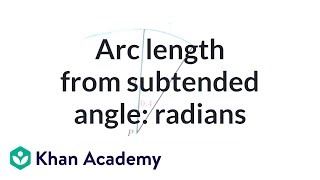 Finding arc length from radian angle measure  Trigonometry  Khan Academy [upl. by Plerre]