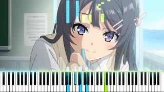 Seishun Buta Yarou wa Bunny Girl Senpai no Yume wo Minai ED  quotFukashigi no Cartequot Piano Synthesia [upl. by Hugh]