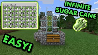 SIMPLE 121 FAST AUTOMATIC SUGARCANE FARM TUTORIAL in Minecraft Bedrock MCPEXboxPS4SwitchPC [upl. by Neztnaj838]