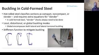 Webinar  Designing a Cold Formed Steel Beam Using AISI S10016 [upl. by Anirehtac463]