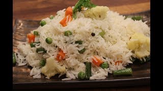 Simple Vegetable Pulao  Sanjeev Kapoor Khazana [upl. by Estrin535]