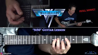 5150 Guitar Lesson FULL SONG  Van Halen [upl. by Mazurek]