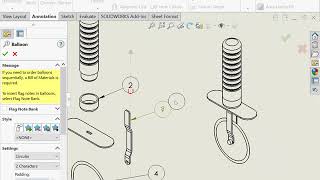 Assembly Drawing  SolidWorks 2018 Tutorial [upl. by Ahsemrak]