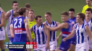 AFL Melees North Melbourne v Western Bulldogs [upl. by Belicia]