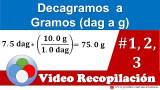 Decagramos a Gramos dag a g  CONVERSIONES [upl. by Alocin]