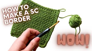 How To Single Crochet a Blanket Border  PERFECT FOR BEGINNERS [upl. by Ingrim]