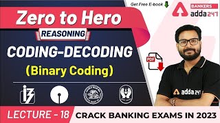 Binary Coding Decoding Reasoning Tricks  Adda247 Banking Classes  Lec 18 [upl. by Cecilla]