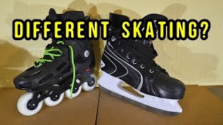 INLINE vs ICE SKATING  Differences Explained [upl. by Aicelaf77]