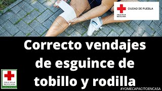 Correcto vendaje de esguince de tobillo y rodilla [upl. by Kaylyn557]