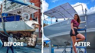 Boat Yard SHOCKING 40yr old Boat TRANSFORMATION Sailing GBU [upl. by Aiyotal]