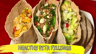 4 Pitta Bread Fillings Ideas HEALTHY PITA POCKET SANDWICHES [upl. by Brady]