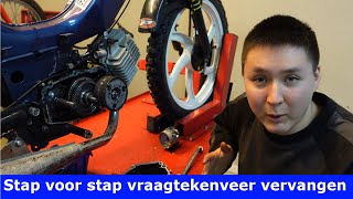 How to Vraagtekenveer vervangen bij Tomos A35 [upl. by Maxantia]