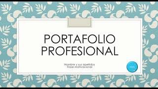 Portafolio Profesional en PowerPoint por enlaces [upl. by Gerk]