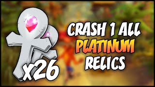 ALL PLATINUM RELICS  Crash Bandicoot 1 N Sane Trilogy HD [upl. by Idelson]