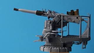 Twin 40mm Bofors US Navy WWII in 135th scale [upl. by Eiramacissej]