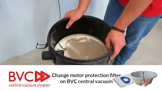 How to change the motor protection filter on a BVC central vaccum cleaner [upl. by Zavala407]