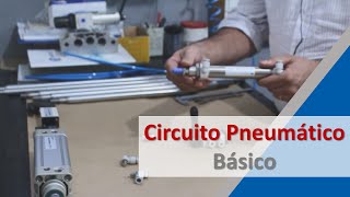 Circuito pneumático básico para controlar cilindro [upl. by Einiar]