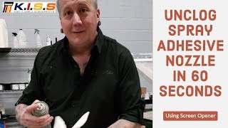 Unclog Spray adhesive nozzle in 60 Seconds [upl. by Ranson507]