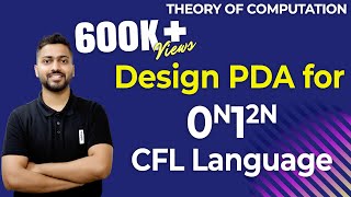 Lec51 Design PDA for 0n12n CFL Language  Very Important Must Watch [upl. by Myron]