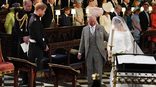 Prince Charles walks Meghan Markle down aisle to marry Prince Harry [upl. by Nozicka]