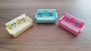 Kağıttan çift kişilik koltuk yapımı Paper double sofa set Kağıttan neler yapılırOrigami [upl. by Uttasta]