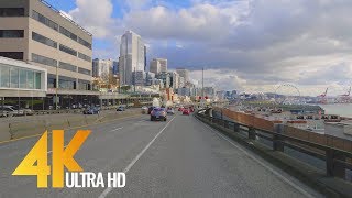 4K Seattle Streets  Car Driving Relax Video  Washington State USA [upl. by Glarum]