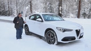 ALFA ROMEO STELVIO  SNOW  AWESOME [upl. by Chader528]