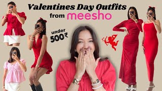 Trying Viral Valentines Dresses from MEESHO Starting Only 290 RS  ❤️😍 [upl. by Oirelav]