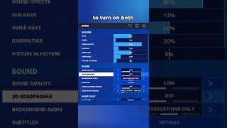 SECRET Sound Settings in Fortnite 🤫 [upl. by Ecirtnahs997]