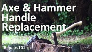 Axe amp Hammer Handle Replacement  How to do it OldSchool [upl. by Neilson]